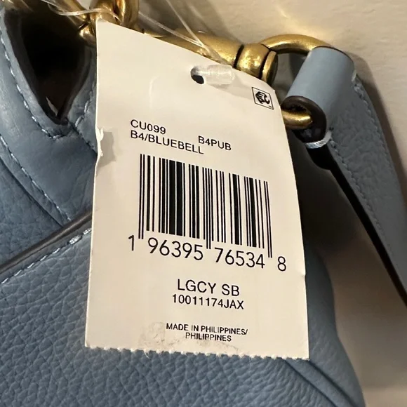 Coach Sky Blue Leather Shoulder/Crossbody and Top Handle Bag - Picture 2 of 6